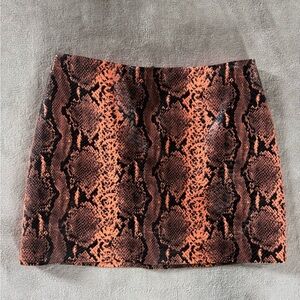 Alice & Olivia vegan leather mini skirt